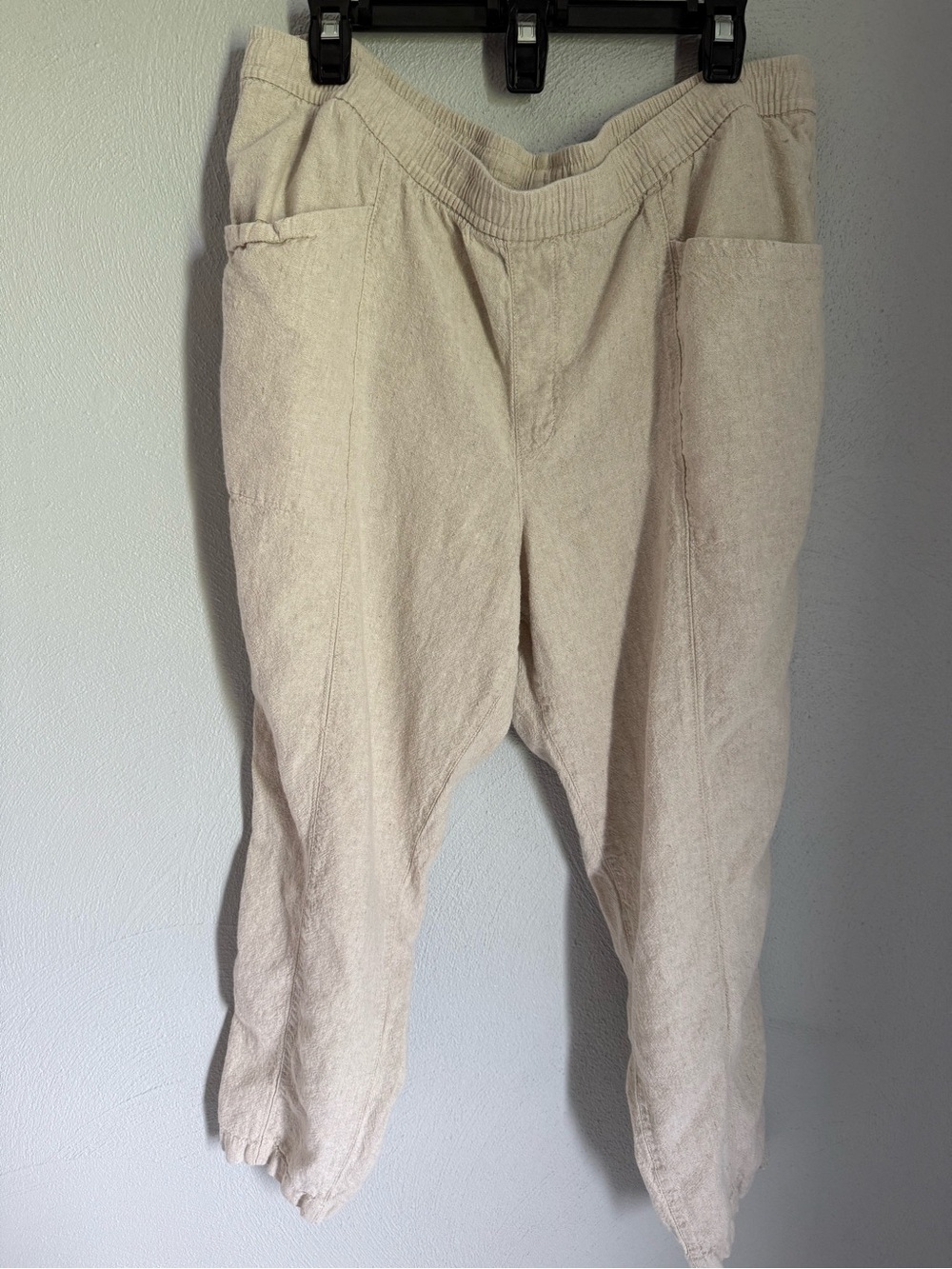 Old Navy Linen Drawstring Elastic Tapered Pants